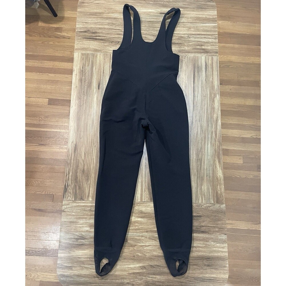Obermeyer Vintage Black Overall Onepiece Layer Piece Snowsuit Wool Blend Size 8 - Picture 2 of 6